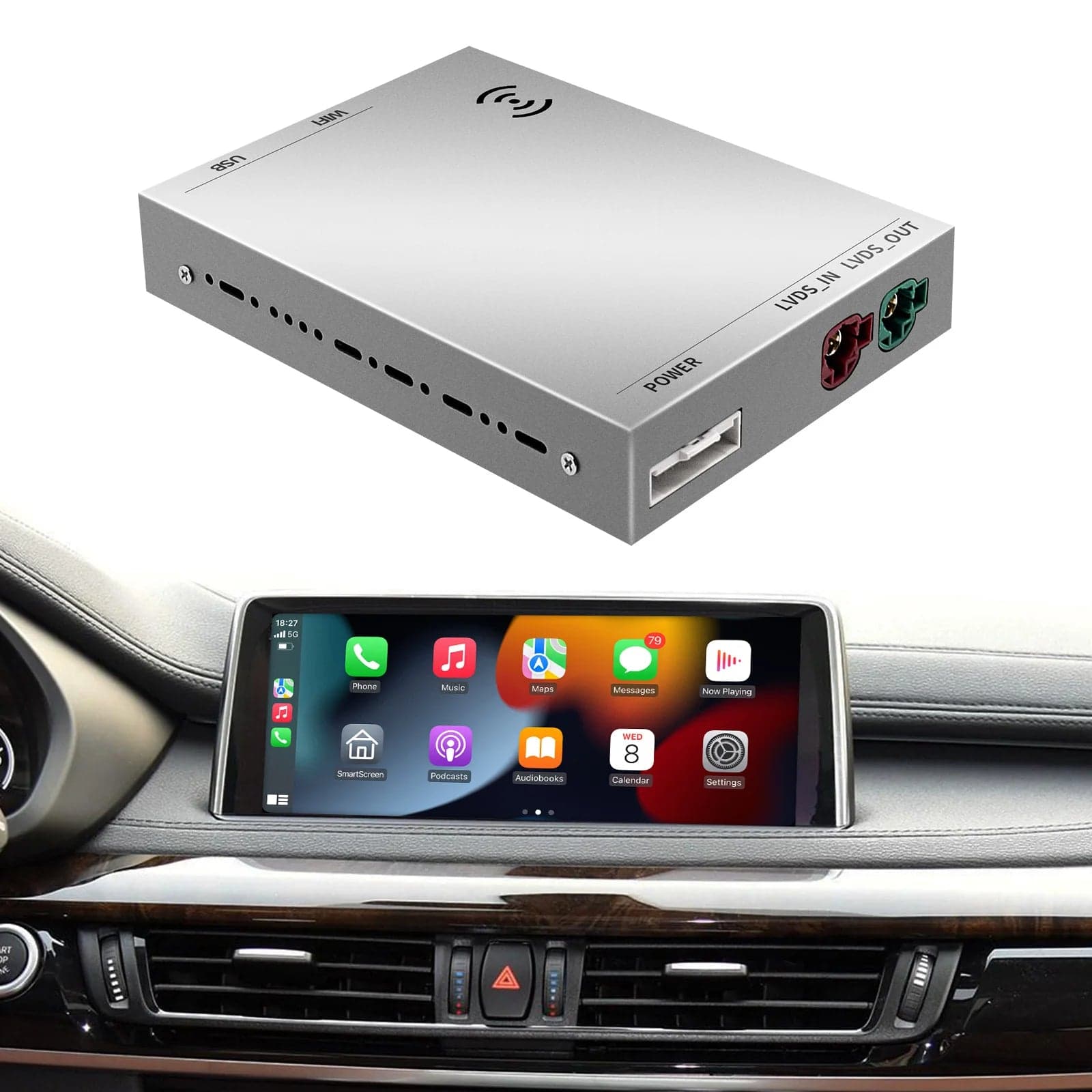 BMW 6er E63 CarPlay & Android Auto nachrüsten – Wireless Modul (2003–2009)