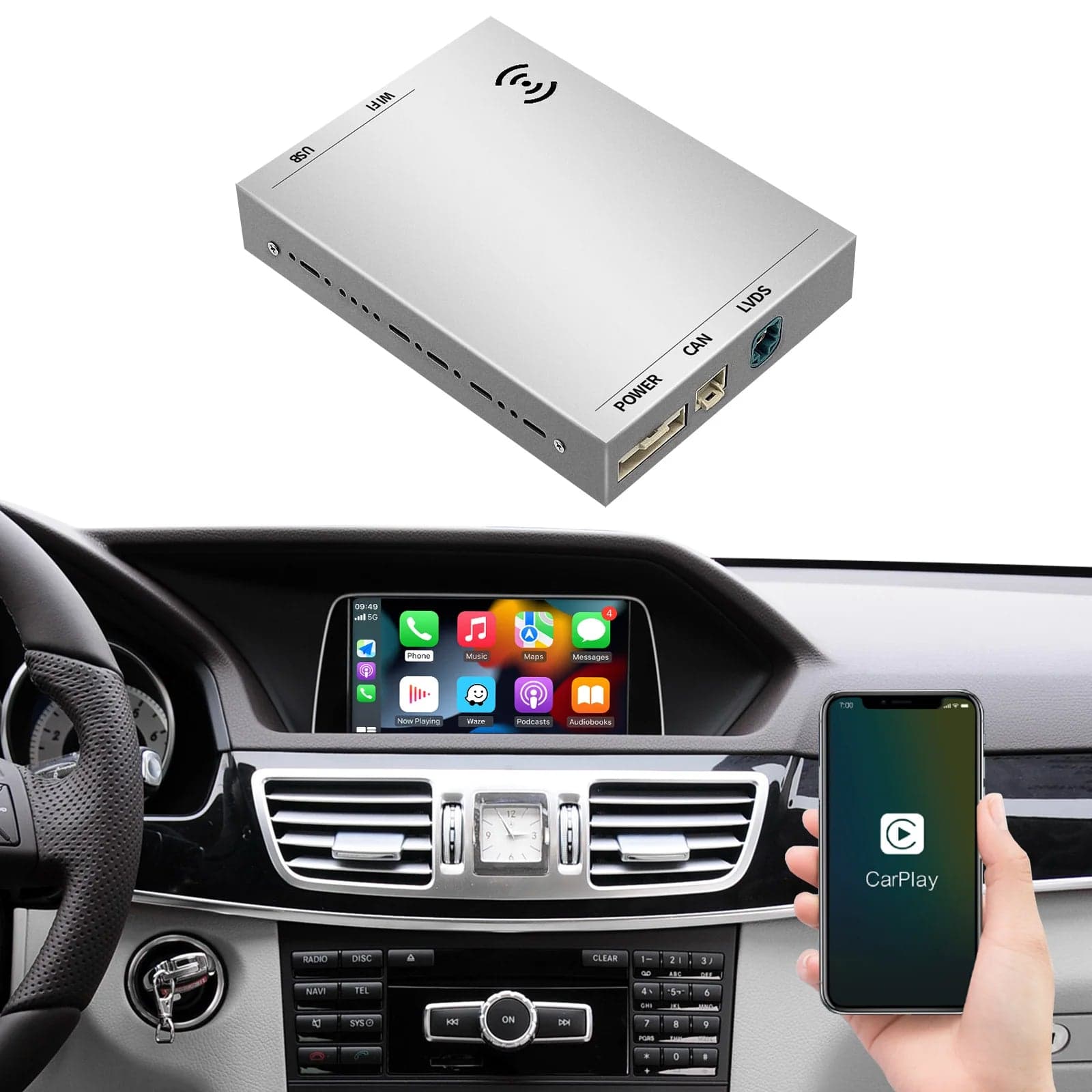 Mercedes CLA W117 CarPlay & Android Auto nachrüsten – Wireless Modul