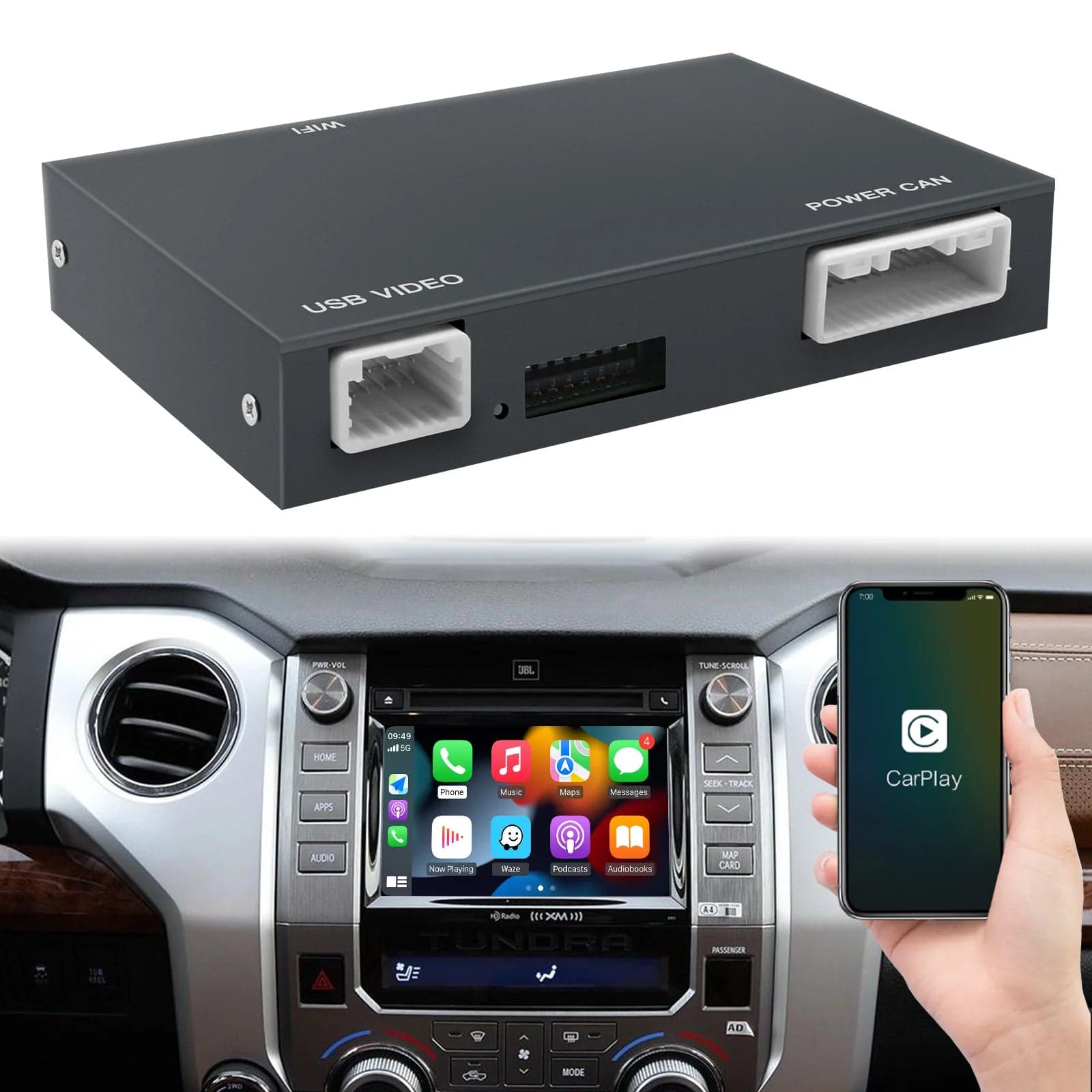 Toyota 4Runner CarPlay & Android Auto nachrüsten – Wireless Modul (2014–2019)